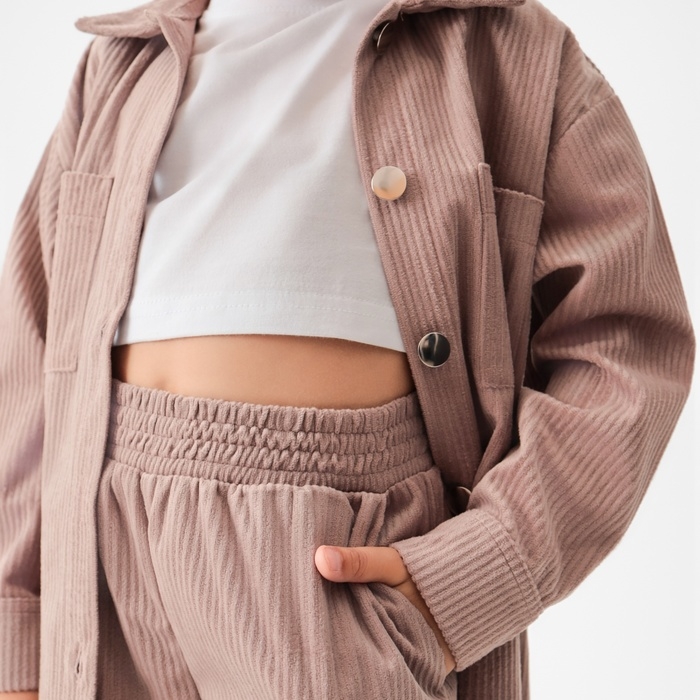 Костюм детский KAFTAN "Velvet", р. 38 (146-152), пыльно-розовый