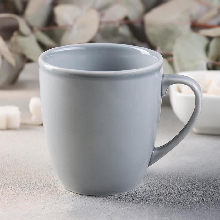 Кружка &laquo;Акварель&raquo;, 270 мл, фарфор, цвет светло-серый