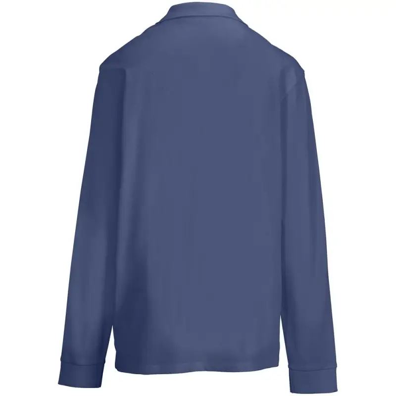 Рубашка поло унисекс с длинным рукавом Pacific LSL, синяя (джинс), размер XS