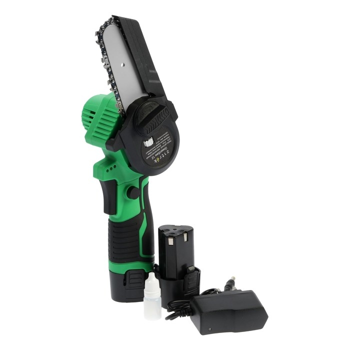 Пила цепная аккумуляторная Zitrek GreenSaw 12 082-1859, 12 В, 1.5 Ач, Li-ion АКБх2 шт, ЗУ Пила цепная аккумуляторная Zitrek GreenSaw 12 082-1859, 12 В, 1.5 Ач, Li-ion АКБх2 шт, ЗУ