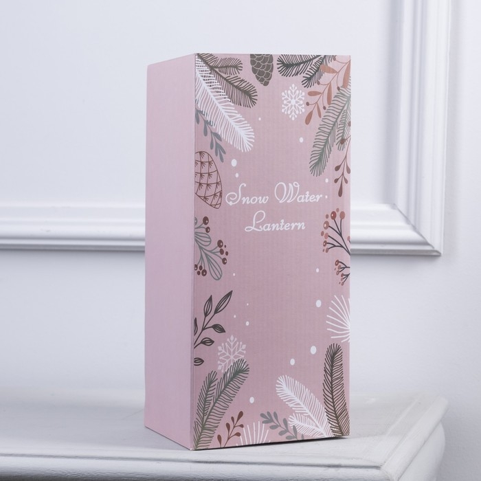 Светодиодная фигура &laquo;Фонарь со снеговиком&raquo; 10.5 &times; 28 &times; 10.5 см, пластик, батарейки ААх3 (не в комплекте), USB, свечение тёплое белое