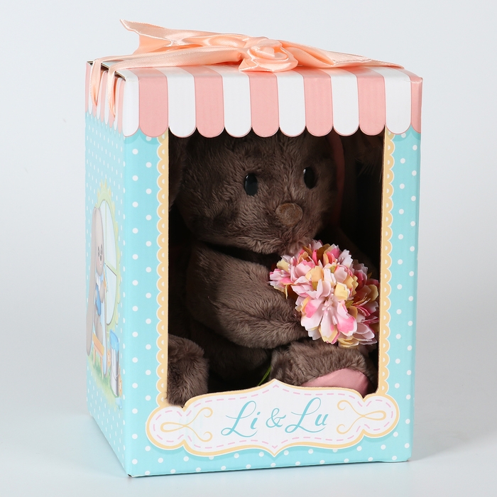 Мягкая игрушка &laquo;Li с цветами&raquo;, заяц, 25 см