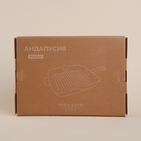 Сковорода гриль чугунная со сливом SL Home, d=26 см, h=4,5 см, эмалированное покрытие, индукция, цвет бежевый Сковорода гриль чугунная со сливом SL Home, d=26 см, h=4,5 см, эмалированное покрытие, индукция, цвет бежевый