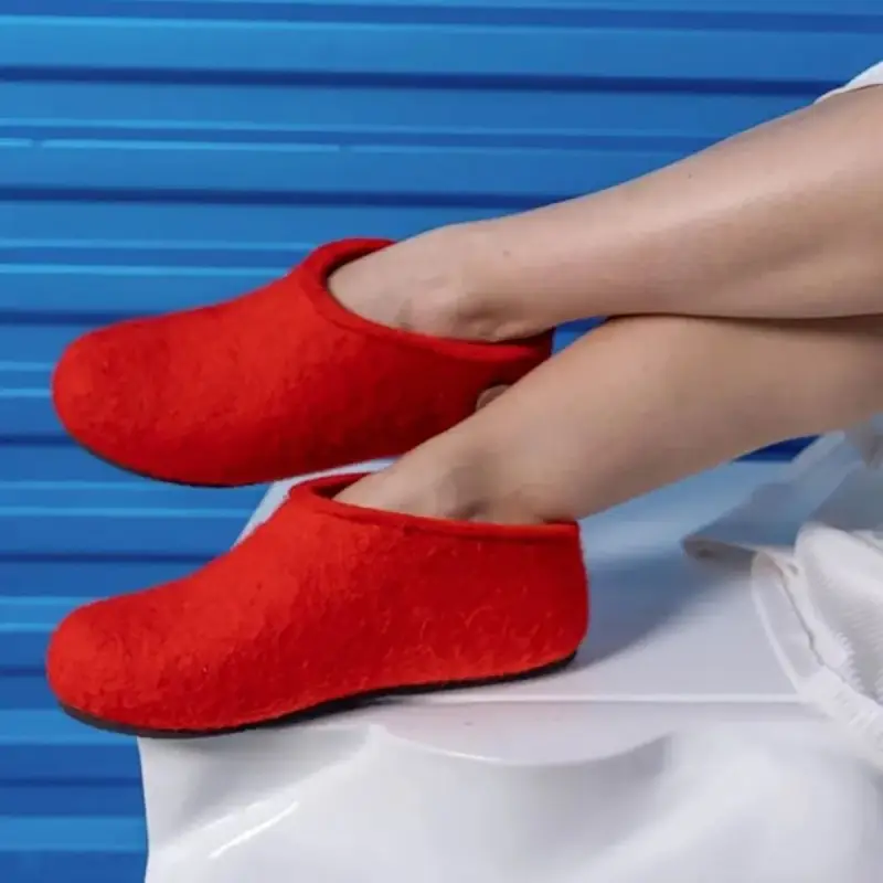 Домашние валенки Cant, красные, размер 35