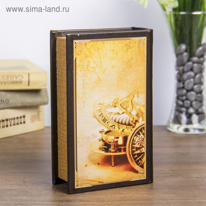 Сейф дерево книга кожзам Сейф дерево книга кожзам "Время приключений" 17х11х5 см