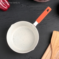 Ковш &laquo;Мрамор светлый&raquo;, 1 л, силиконовая ручка, антипригарное покрытие, цвет МИКС