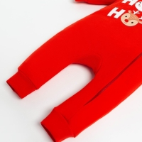 Комбинезон с капюшоном Крошка Я &laquo;Новогодние зверята&raquo;, рост 80-86 см, цвет красный