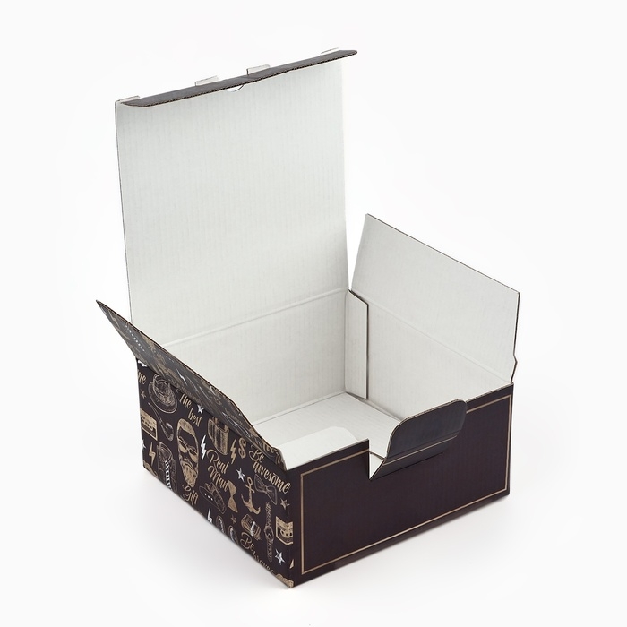 Коробка подарочная сборная, упаковка, &laquo;Джентльмену&raquo;, 15 х 15 х 7 см