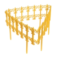 Ограждение декоративное, 25 &times; 180 см, 5 секций, пластик, жёлтое, &laquo;Классика&raquo;