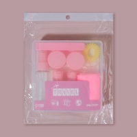 Набор для хранения, в футляре, 9 предметов, цвет прозрачный/розовый Набор для хранения, в футляре, 9 предметов, цвет прозрачный/розовый