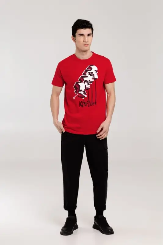 Футболка &laquo;Меламед. Kraftwerk&raquo;, красная, размер S