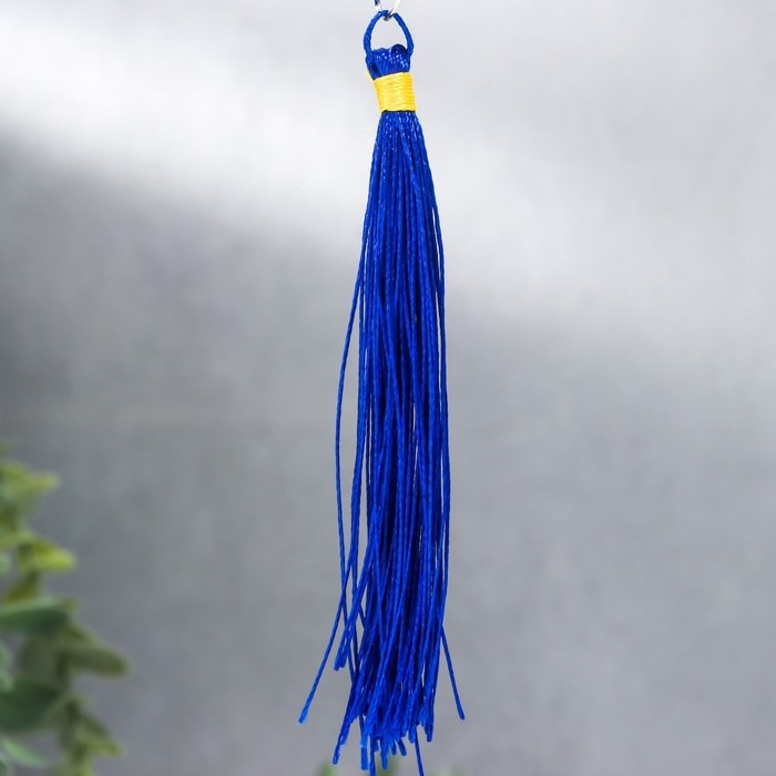 Музыка ветра металл "Сердце" от сглаза с кисточкой 2 колокольчика 22х6,5 см