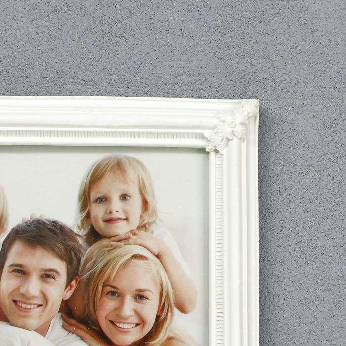 Фоторамка полистоун на 2 фото 10х15; 12х17 см Фоторамка полистоун на 2 фото 10х15; 12х17 см "Пышные листья" белая 41,5х29,5 см