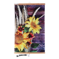 Обогреватель "Домашний очаг" Подсолнухи, инфракрасный, 500 Вт, 15 м&sup2;