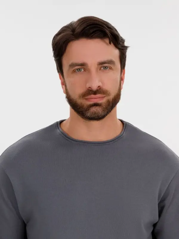 Лонгслив унисекс Siluetti Fuori, серый, размер L/XL Лонгслив унисекс Siluetti Fuori, серый, размер L/XL