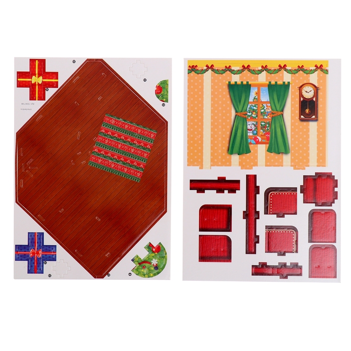 3D Конструктор «Новогодние истории», с гирляндой, 62 детали 3D Конструктор «Новогодние истории», с гирляндой, 62 детали