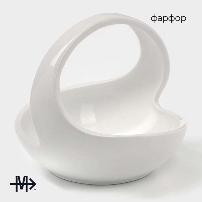 Конфетница Magistro &laquo;Бланш&raquo;, 15&times;13,5 см, цвет белый