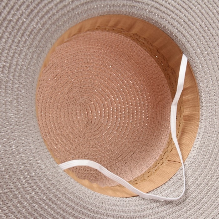 Шляпа женская MINAKU, цвет серый/розовый, р-р 58 Шляпа женская MINAKU, цвет серый/розовый, р-р 58