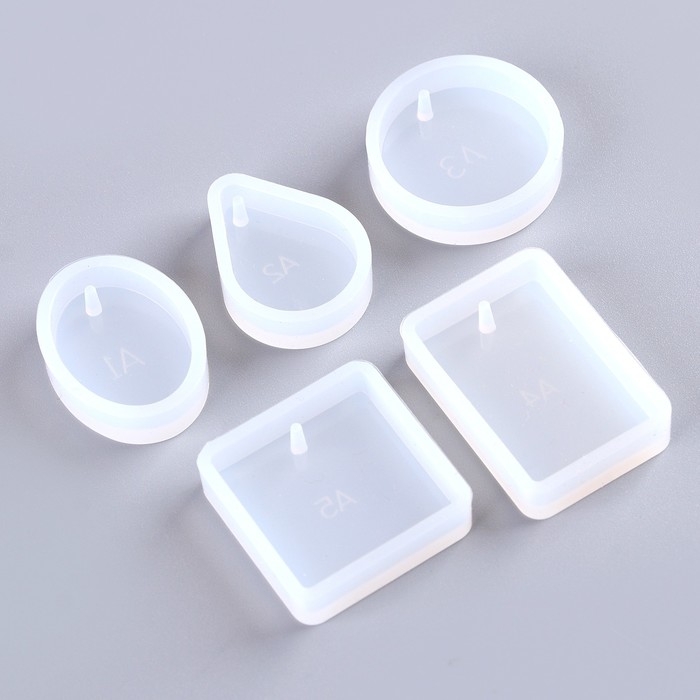 Форма силиконовая универсальная «Кулоны» набор 5 форм Форма силиконовая универсальная «Кулоны» набор 5 форм