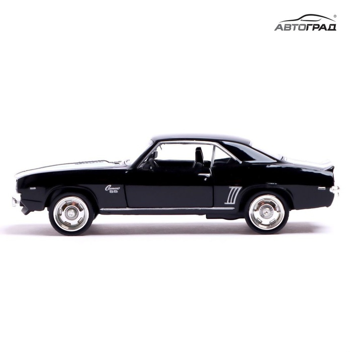Машина металлическая CHEVROLET CAMARO SS, 1:32, открываются двери, инерция, цвет чёрный