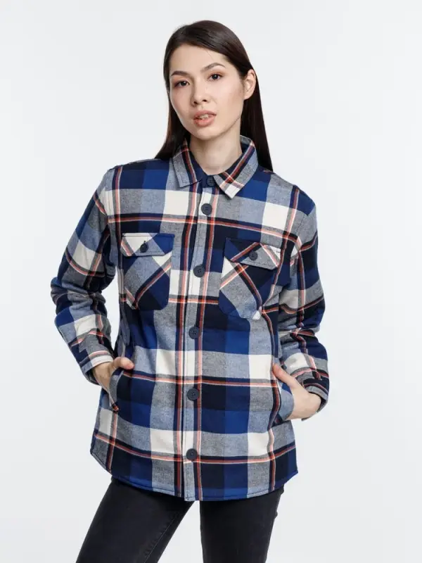 Куртка-рубашка оверсайз унисекс Noah, синяя, размер XS/S