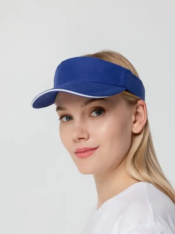 Козырек Active, ярко-синий с белым кантом Козырек Active, ярко-синий с белым кантом