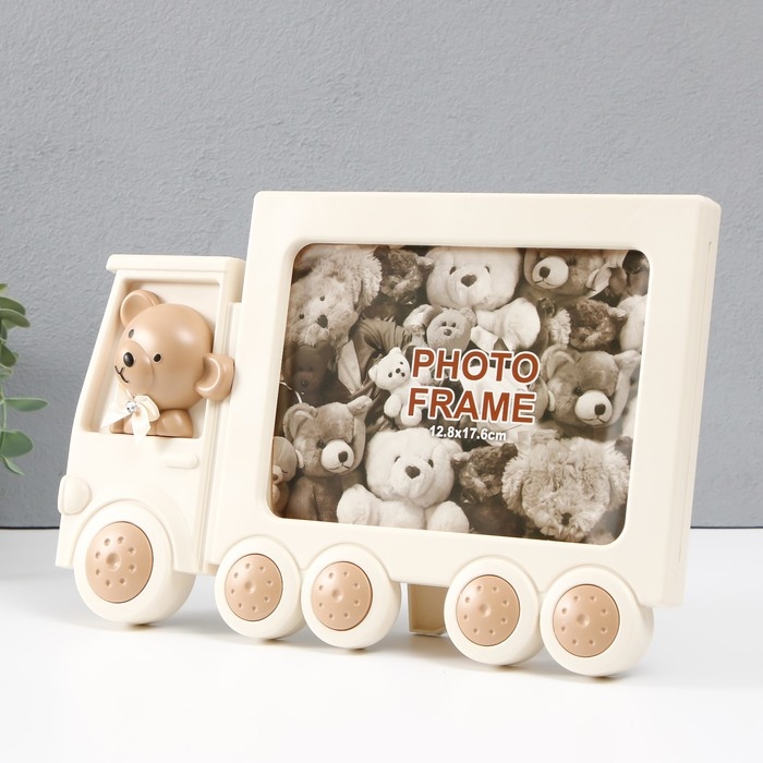 Фоторамка пластик 13х18 см "Мишка в грузовичке" МИКС 29х4х19 см