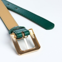 Ремень женский, ширина 2,3 см, пряжка металл, цвет зелёный Ремень женский, ширина 2,3 см, пряжка металл, цвет зелёный