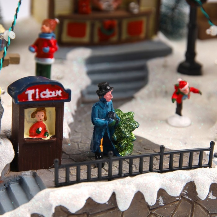 Светодиодная фигура &laquo;Рождественский парк&raquo; 43 &times; 23 &times; 22 см, полистоун, батарейки ААх3 (не в комплекте), USB, свечение мульти