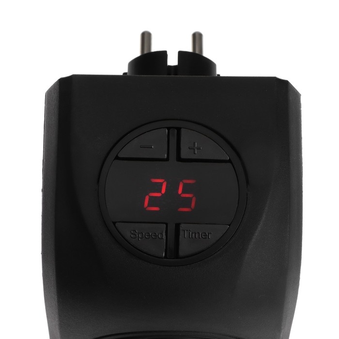 Портативный обогреватель Luazon LTO-02, 400Вт, 23 м&sup2;, 2 режима, чёрный, от сети