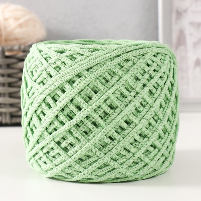 Хлопковый шнур 3 мм 220м/240&plusmn;5 гр Градиент (лайм/хаки)