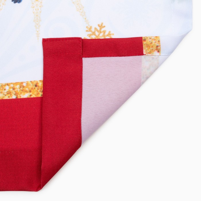 Комплект штор для кухни с подхватами &laquo;Новогодняя сказка&raquo; 145х180см-2 шт., габардин