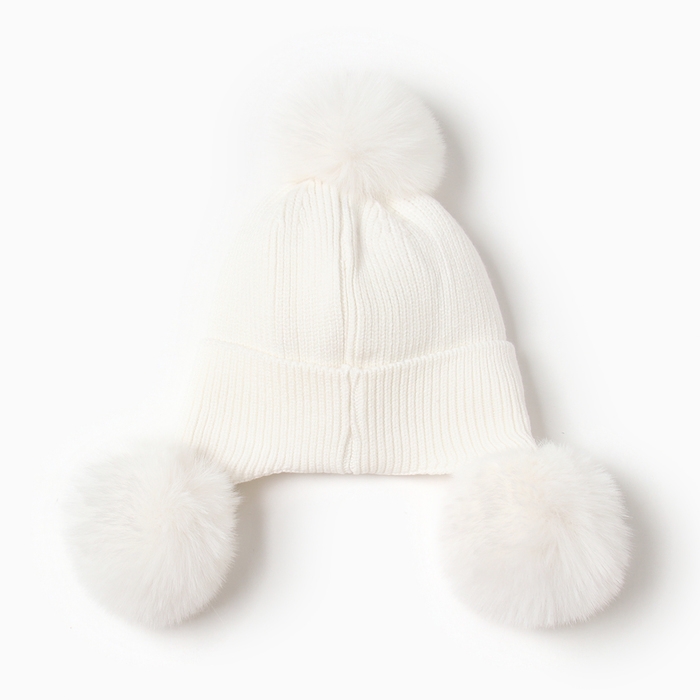 Шапка утепленная Крошка Я р.48-50, 1-3 года, молочный