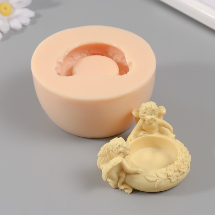 Молд силикон "Подсвечник Ангелочек" 5,5х9х7 см МИКС