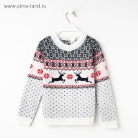 Джемпер вязаный детский KAFTAN "Скандинавия" размер 30, (98-104 см) Джемпер вязаный детский KAFTAN "Скандинавия" размер 30, (98-104 см)