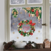 Наклейки новогодние на окна &laquo;С Новым годом&raquo;, многоразовые, 33 х 50 см, Новый год