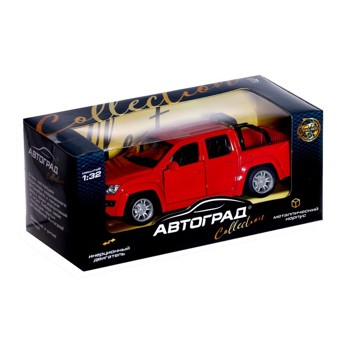 Машина металлическая «Тундра», открываются двери, 1:32, инерция, цвет красный Машина металлическая «Тундра», открываются двери, 1:32, инерция, цвет красный