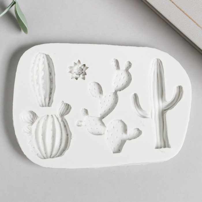 Молд силикон Молд силикон "Кактусы" 5 предметов 1х8х11,2 см