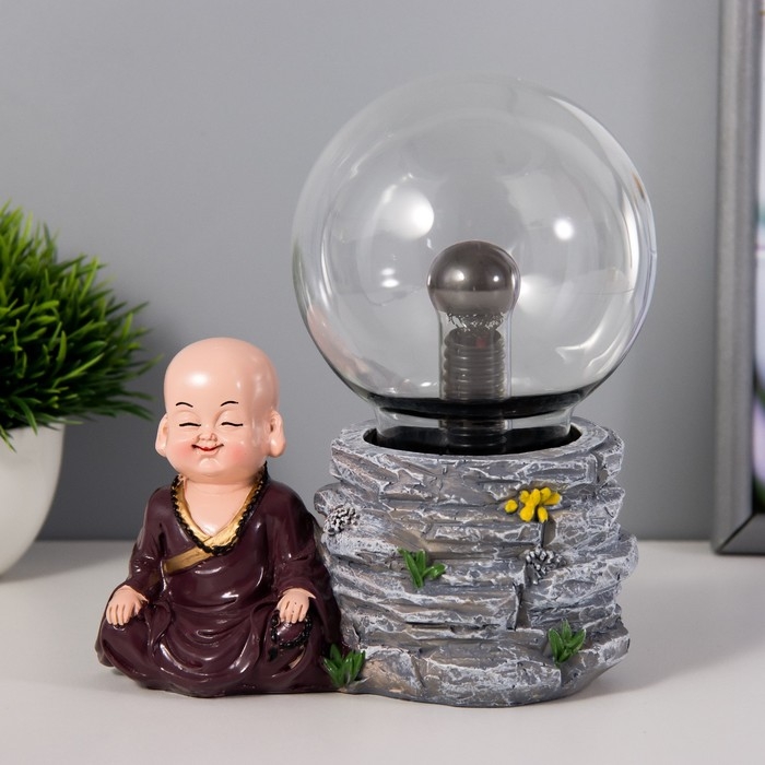 Плазменный шар Плазменный шар "Лаоши" коричневый 13х7х17 см RISALUX