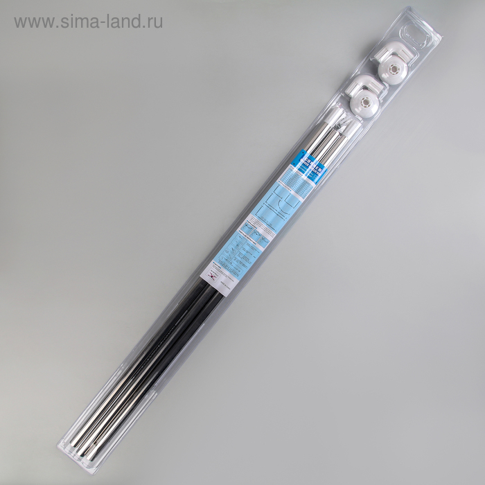 Карниз для ванной комнаты п-образный, 90&times;90&times;90 см, нержавеющая сталь