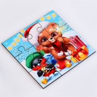 Деревянный пазл «Новый год! Мишутка и снегирь» Деревянный пазл «Новый год! Мишутка и снегирь»