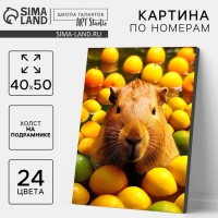 Картина по номерам на холсте с подрамником &laquo;Капибара в пруду&raquo;, 40 х 50 см