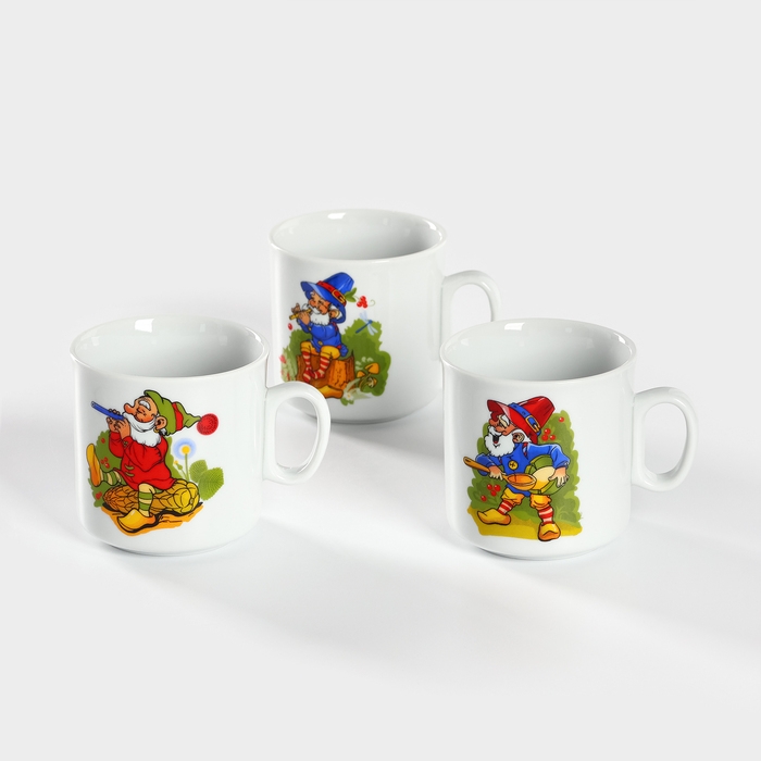 Кружка фарфоровая &laquo;Лесовичок&raquo;, 200 мл, рисунок микс