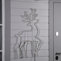 Неоновая фигура &laquo;Серебряное копытце&raquo;, 55 &times; 92 см, 672 LED, 220 В, свечение тёплое белое