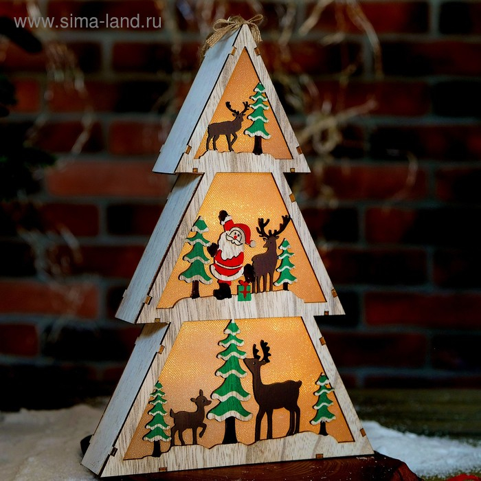 Декор с подсветкой "Ёлочка" 4,4&times;20&times;29 см