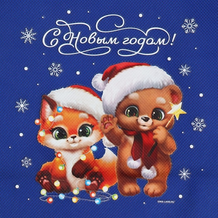 Мешок подарочный &laquo;С праздником&raquo;, 28 х 28 см +/- 1.5 см, Новый год