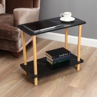 Столик журнальный, дерево, 60х30х53 см, чёрный Столик журнальный, дерево, 60х30х53 см, чёрный