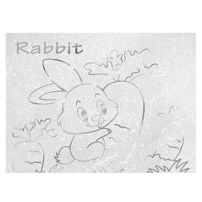 Бумага цветная самоклеящаяся, раскраска, А4, 6 листов, 1 цвет, с блёстками, односторонняя, в пакете, 80 г/м&sup2;, Маша и Медведь