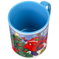 Кружка керамическая "С Новым годом!" 320 мл, Человек паук