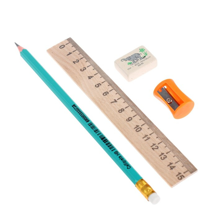 Пенал 2 секции, 125 х 205 мм, с наполнением 23 предмета, Calligrata "Единорог" ламинированный картон, 30П26/2/set